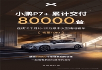 小鹏P7+累计交付80000台 里程碑时刻