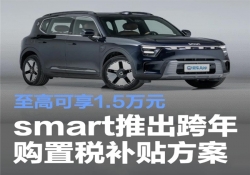 smart推出全系跨年购置税补贴方案 至高可享1.5万元