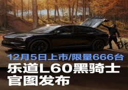 乐道L60黑骑士版官图发布 将于12月5日上市/限量666台